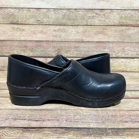Sanita Black Leather Mules & Clogs - Picture 2 of 9